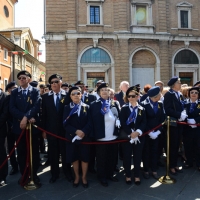 Foto Nicoloro G.   10/05/2015  Ravenna    Diciannovesimo raduno nazionale dei Marinai d' Italia. nella foto intere famiglie di marinai presenti.