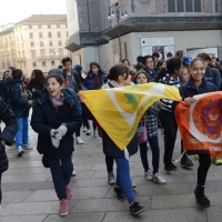 Foto Nicoloro G. 20/11/2017 Milano Nella \' Giornata internazionale dei diritti dell\' Infanzia \' un allegro e variegato corteo ha attraversato le vie del centrocitta\'. nella foto un momento lungo il corteo.