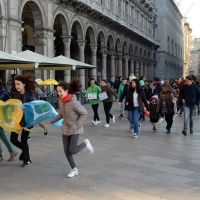 Foto Nicoloro G. 20/11/2017 Milano Nella ' Giornata internazionale dei diritti dell' Infanzia ' un allegro e variegato corteo ha attraversato le vie del centrocitta'. nella foto un momento lungo il corteo.