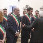 Foto Nicoloro G.   30/05/2023   Faenza (RA)   Tappa a Faenza del presidente Sergio Mattarella nel giro di visite alle zone alluvionate della Romagna. nella foto il presidente Sergio Mattarella si sofferma a salutare i sindaci dei comuni colpiti dall' alluvione.