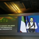 Foto Nicoloro G.   07/11/2023   Rimini   26° edizione di Ecomondo, evento internazionale di riferimento in Europa e nel bacino del Mediterraneo per la tecnologia, i servizi e le soluzioni nei settori dell' Economia Verde e Circolare. nella foto il ministro Matteo Salvini nel suo intervento video.