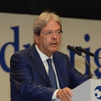 Foto Nicoloro G. 20/08/2017 Rimini Giornata inaugurale della 38° edizione del Meeting di Rimini che quest\' anno ha come tema \' Quello che tu erediti dai tuoi padri, riguadagnatelo, per possederlo”. nella foto il presidente del Consiglio Paolo Gentiloni durante il suo intervento.