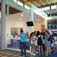 Foto Nicoloro G. 19/08/2018 Rimini Edizione 2018 del Meeting di C.L. che quest\' anno ha per tema \' Le forze che muovono la storia sono le stesse che rendono l\' uomo felice \'. nella foto uno stand.