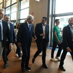 23/08/2024   Rimini   45° edizione del Meeting di C.L. che ha per titolo \'\' Se non siamo alla ricerca dell\' essenziale allora cosa cerchiamo ? \'\'. nella foto Paolo Gentiloni commissario europeo, a sinistra, al suo arrivo al Meeting accolto dal sindaco di Ravenna Michele de Pascale.