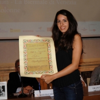 Foto Nicoloro G. 01/09/2012 Venezia Cinquantesima edizione del Premio Campiello promosso e organizzato da Confindustria Veneto. Nella tradizionale sede del teatro La Fenice si è svolta la serata di premiazione del vincitore del Premio Campiello 2012. nella foto Martina Evangelisti