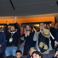 Foto Nicoloro G.   28-29/01/2017   Rimini   Assemblea nazionale amministratori locali. nella foto in piedi ad applaudire l' arrivo sul palco di Matteo Renzi.