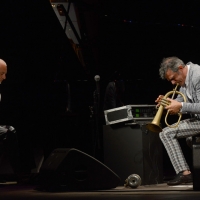 Foto Nicoloro G. 29-06-2017 Milano 18° edizione de ' La Milanesiana ' che quest' anno ha per tema ' Paura e Coraggio '. nella foto il trombettista Paolo Fresu e il pianista Roberto Cipelli.