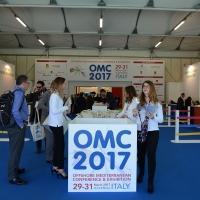 Foto Nicoloro G. 29/03/2017 Ravenna XIII edizione di OMC, Offshore Mediterranean Conference, evento biennale tra i piu' importanti in Europa, imperniato sulla ricerca e innovazione delle tecnologie offshore. nella foto l' ingresso ai padiglioni.