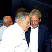 Foto Nicoloro G. 30/08/2018 Ravenna Continua la Festa Nazionale de l' Unita'. nella foto Pepe Mujica, a sinistra, e Paolo Gentiloni.