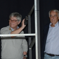 Foto Nicoloro G.   05/10/2017   Ravenna   Incontro e dibattito con alti esponenti di MDP e Campo Progressista sui temi di attualita\' politica. nella foto da sinistra Vasco Errani e Giuliano Pisapia.