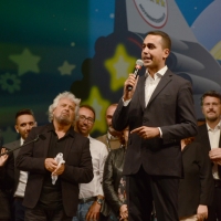 Foto Nicoloro G. 22/09/2017 Rimini Seconda giornata della quarta edizione di ' Italia 5 Stelle ', manifestazione a carattere nazionale del Movimento. nella foto Luigi Di Maio subito dopo la sua proclamazione a vincitore della votazione on-line.