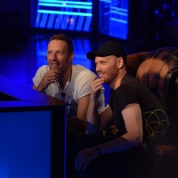 Foto Nicoloro G. 13/11/2016 Milano Trasmissione televisiva su Rai 3 ' Che tempo che fa '. nella foto Jonny Buckland e Chris Martin dei Coldplay.