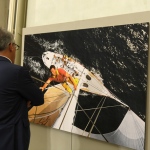 Foto Nicoloro G.   29/08/2023   Ravenna    Anteprima della mostra sull\'imbarcazione \'\'Il Moro di Venezia\'\' /\'America\'s Cup 1992.  nella foto una delle foto in mostra.