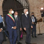 Foto Nicoloro G.   05/09/2020   Ravenna   Apertura delle celebrazioni nazionali per il 700° anniversario della morte del Sommo Poeta alla presenza del Capo dello Stato. nella foto il presidente Sergio Mattarella e il sindaco di Ravenna Michele de Pascale.