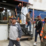 Foto Nicoloro G.   25/05/2024   Ravenna   E' approdata nel porto di Ravenna la nave ong Sea Eye con a bordo 52 migranti di cui 6 minori. nella foto un momento dello sbarco.