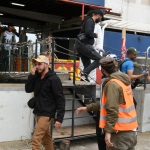 Foto Nicoloro G.   25/05/2024   Ravenna   E' approdata nel porto di Ravenna la nave ong Sea Eye con a bordo 52 migranti di cui 6 minori. nella foto un migrante appena sbarcato non riesce a trattenere lacrime di commozione e gioia.