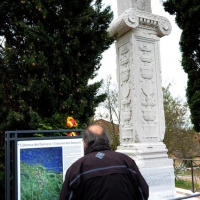 Foto Nicoloro G. 11/04/2012 Ravenna Celebrazioni per il cinquecentenario della Battaglia di Ravenna, combattuta l' 11/04/1512, giorno di Pasqua, tra l' esercito Francese e l' esercito della Lega Santa ( spagnoli, pontifici e veneziani ) per il possesso dell' Italia. L' importanza storica di quella sanguinosa battaglia e' nella svolta che ebbe l' arte militare in quanto fu l' ultima battaglia in cui la cavalleria svolse un ruolo di rilevante importanza e la prima battaglia in cui l' artiglieria si rivelo' risolutiva per l' esito dello scontro. nella foto Colonna commemorativa della battaglia, detta Colonna dei Francesi