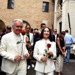 Foto Nicoloro G.   08/09/2024   Ravenna   Celebrazioni per il 703° annuale della morte di Dante Alighieri. nella foto gli attori Marco Martinelli e Ermanna Montanari.