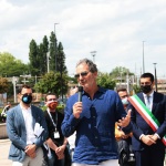 Foto Nicoloro G.   15/05/2021   Ravenna   Celebrazioni per il Moro di Venezia, a 30 anni dal varo, avvenuto il 15/04/1991 e della vittoria del Mondiale IACC. nella foto lo skipper Paul Cayard durante il suo intervento alla cerimonia.