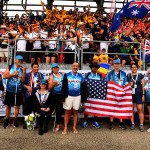 Foto Nicoloro G.   02/09/2024   Ravenna   Cerimonia di apertura della 14esima edizione del Campionato mondiale di Dragon Boat. E\' una competizione di origini cinersi che vede la partecipazione di 172 squadre provenienti da 32 nazioni con oltre settemila atleti per quasi 500 gare. il programma prevede gare di 200 mt., 500 mt. e 2 km. su imbarcazioni di lunghezza variabile da 8 a oltre 18 metri. nella foto un gruppo degli Stati Uniti.