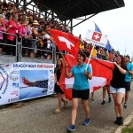 Foto Nicoloro G.   02/09/2024   Ravenna   Cerimonia di apertura della 14esima edizione del Campionato mondiale di Dragon Boat. E\' una competizione di origini cinersi che vede la partecipazione di 172 squadre provenienti da 32 nazioni con oltre settemila atleti per quasi 500 gare. il programma prevede gare di 200 mt., 500 mt. e 2 km. su imbarcazioni di lunghezza variabile da 8 a oltre 18 metri. nella foto il passaggio della delegazione della Svizzera.