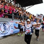 Foto Nicoloro G.   02/09/2024   Ravenna   Cerimonia di apertura della 14esima edizione del Campionato mondiale di Dragon Boat. E\' una competizione di origini cinersi che vede la partecipazione di 172 squadre provenienti da 32 nazioni con oltre settemila atleti per quasi 500 gare. il programma prevede gare di 200 mt., 500 mt. e 2 km. su imbarcazioni di lunghezza variabile da 8 a oltre 18 metri. nella foto il passaggio della delegazione degli Stati Uniti.