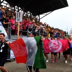 Foto Nicoloro G.   02/09/2024   Ravenna   Cerimonia di apertura della 14esima edizione del Campionato mondiale di Dragon Boat. E\' una competizione di origini cinersi che vede la partecipazione di 172 squadre provenienti da 32 nazioni con oltre settemila atleti per quasi 500 gare. il programma prevede gare di 200 mt., 500 mt. e 2 km. su imbarcazioni di lunghezza variabile da 8 a oltre 18 metri. nella foto il passaggio della delegazione dell\' Italia.