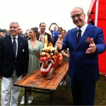 Foto Nicoloro G.   02/09/2024   Ravenna   Cerimonia di apertura della 14esima edizione del Campionato mondiale di Dragon Boat. E\' una competizione di origini cinersi che vede la partecipazione di 172 squadre provenienti da 32 nazioni con oltre settemila atleti per quasi 500 gare. il programma prevede gare di 200 mt., 500 mt. e 2 km. su imbarcazioni di lunghezza variabile da 8 a oltre 18 metri. nella foto da sinistra Antonio De Lucia, presidente nazionale Dragon Boat e Claudio Schermi preidente internazionale Dragon Boat.