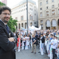 Foto Nicoloro G. 13/05/2011 Milano Chiusura della campagna elettorale del Terzo Polo per le elezioni amministrative 2011. nella foto Manfredi Palmeri