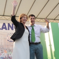 Foto Nicoloro G. 13/05/2011 Milano Chiusura della campagna elettorale della Lega Nord. nella foto Letizia Moratti – Matteo Salvini