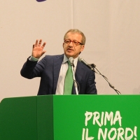 Foto Nicoloro G. 01/07/2012 Assago (Milano) Si e’ concluso al Forum di Assago il Congresso Federale della Lega Nord che ha eletto Roberto Maroni nuovo segretario federale della Lega Nord e ha sancito cosi’ l’ inizio del nuovo corso per il partito. nella foto Roberto Maroni