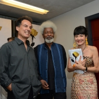 Foto Nicoloro G. 25/06/2013 Milano Settima giornata della quattordicesima edizione de " La Milanesiana " che ha per tema " Il segreto ". nella foto Andrea De Carlo – Wole Soyinka – Elisabetta Sgarbi