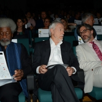 Foto Nicoloro G. 25/06/2013 Milano Settima giornata della quattordicesima edizione de " La Milanesiana " che ha per tema " Il segreto ". nella foto Wole Soyinka – John Coetzee – Michael Chabon 