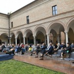 Foto Nicoloro G.   04/09/2021   Ravenna   Apertura ufficiale del Festival Dante 2021 nell' ambito delle Celebrazioni del 700° anniversario della morte del Sommo Poeta. nella foto durante la prolusione di Francesco Sabatini, linguista e presidente onorario dell' Accademia della Crusca.