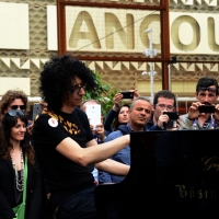 Foto Nicoloro G.   05/05/2015  Milano    Expo Milano 2015, l' Esposizione Internazionale che l'Italia ospiterà dal primo Maggio al 31 Ottobre 2015. nella foto il pianista Giovanni Allevi all' inaugurazione del Villaggio Save the Children.