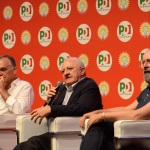 Foto Nicoloro G.   25/08/2019   Ravenna   Festa Nazionale dell' Unita'. nella foto da sinistra Enrico Rossi,governatore della Toscana, Vincenzo De Luca, governatore della Campania, e Stefano Bonaccini, governatore dell' Emilia-Romagna.