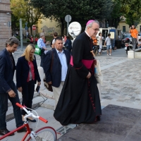 Foto Nicoloro G. 28/09/2013 Rimini Quinta edizione del Festival Francescano dedicato al tema del ” cammino ” affrontato nelle sue connotazioni più vicine al francescanesimo e cioè l’ ospitalità, l’ itineranza, il pellegrinaggio. nella foto Francesco Lambiasi