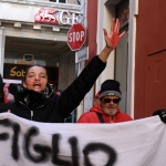 Foto Nicoloro G.   25/11/2023   Ravenna   Nella giornata internazionele per l\' eliminazione della violenza contro le donne si e\' svolta una manifestazione con corteo per le strade della citta\'. nella foto manifestanti.