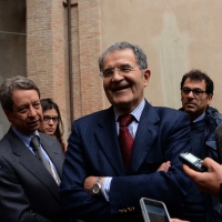 Foto Nicoloro G.  03/05/2014   Rimini      Seconda delle tre " Giornate del Lavoro " organizzate dalla CGIL, tra incontri, concerti, dibattiti, idee. nella foto Romano Prodi che ha tenuto una " lectio magistralis " sulle politiche sbagliate.