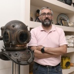 Foto Nicoloro G.   27/06/2023   Marina di Ravenna ( RA )   Il Museo Nazionale delle Attivita' Subacquee fondato nel 1998 e' l' unico in Italia e fa parte dell' associazione internazionale HDS ( Historical Diving Society ). nella foto il vicepresidente del MAS e fotografo subacqueo Mauro Pazzi.