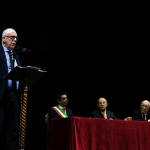 Foto Nicoloro G.   29/11/2024   Ravenna   Inaugurazione ufficiale del Museo Byron e del Risorgimento con sede nel ristrutturato Palazzo Guiccioli.  nella foto L'intervento di Sandro Rogari vicepresidente Fondazione Spadolini-Nuova Antologia. Seduti da sinistra Michele de Pascale, Antonio Patuelli, Ernesto Giuseppe Alfieri e Diego Saglia.. 