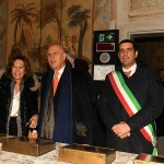 Foto Nicoloro G.   29/11/2024   Ravenna   Inaugurazione ufficiale del Museo Byron e del Risorgimento con sede nel ristrutturato Palazzo Guiccioli. nella foto al centro Antonio Patuelli presidente ABI e presidente della Cassa di Ravenna e tra gli ideatori del Museo di Byron e del Risorgimento con la moglie e il sindaco Nichele de Pascale.