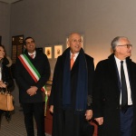 Foto Nicoloro G.   29/11/2024   Ravenna   Inaugurazione ufficiale del Museo Byron e del Risorgimento con sede nel ristrutturato Palazzo Guiccioli. nella foto al centro Antonio Patuelli presidente ABI e presidente della Cassa di Ravenna e tra gli ideatori del Museo di Byron e del Risorgimento tra il sindaco Michele de Pascale e il prefetto Castrese De Rosa.