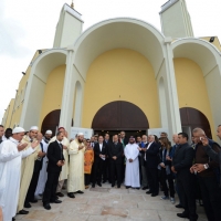 Foto Nicoloro G. 04/10/2013 Ravenna Inaugurazione della seconda più grande Moschea d’ Italia dopo quella di Roma. nella foto Foto di gruppo   