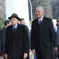 Foto Nicoloro G. 21/03/2011 Milano Inaugurazione alla presenza del Capo dello Stato della nuova sede della Regione Lombardia. nella foto Giorgio Napolitano – Roberto Formigoni