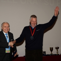 Foto NicoloroG.  04/12/2013  Milano   Trentunesima edizione del '' Milano International Ficts Fest ''. nella foto il presidente Ficts Franco Ascani e il campione di ciclismo Francesco Moser.