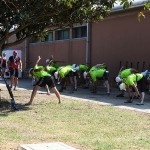 Foto Nicoloro G.   03/09/2024   Ravenna   14esima edizione del Campionato mondiale di Dragon Boat. E\' una competizione di origini cinersi che vede la partecipazione di 172 squadre provenienti da 32 nazioni con oltre settemila atleti per quasi 500 gare. il programma prevede gare di 200 mt., 500 mt. e 2 km. su imbarcazioni di lunghezza variabile da 8 a oltre 18 metri. nella foto qualche esercizio di riscaldamento prima della gara.