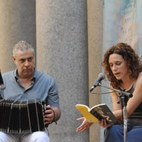 Foto Nicoloro G. 05/06/2010 Cremona Primo Festival TRA Letteratura e Musica " Le corde dell ' anima " . nella foto Fabio Turchetti – Valeria Parrella