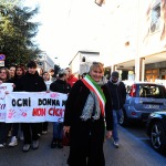 Foto Nicoloro G.   23/11/2024   Ravenna   In occasione della giornata internazionale per l' eliminazione della violenza contro le donne si e' svolto un corteo che ha attraversato le vie della citta. nella foto l' assessora Federica Moschini alla testa del corteo.