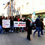 Foto Nicoloro G.   23/11/2024   Ravenna   In occasione della giornata internazionale per l' eliminazione della violenza contro le donne si e' svolto un corteo che ha attraversato le vie della citta. nella foto l' assessora Federica Moschini alla testa del corteo.